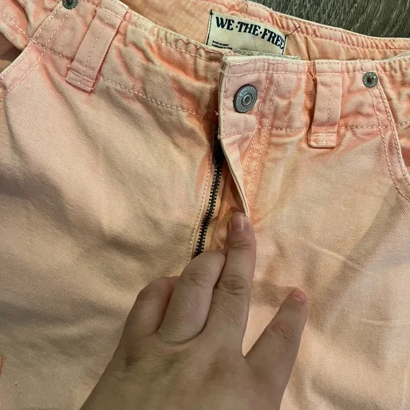 Free People SUPERSONIC SLIM PANT  IN CORAL PINK - Picture 8 of 8